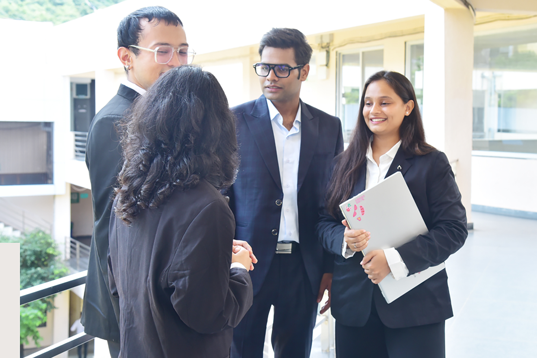 Students with documents